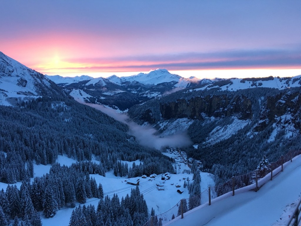 View down towards Morzine from Avoriaz