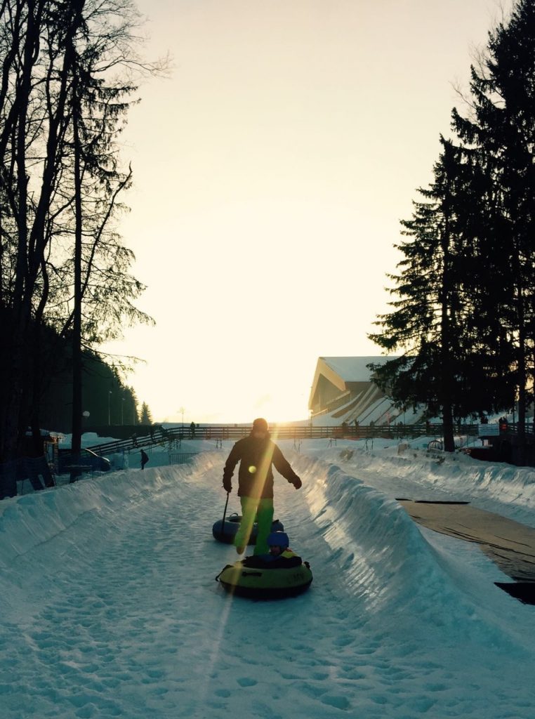 End of the run at Tobogganing Parc, Leysin