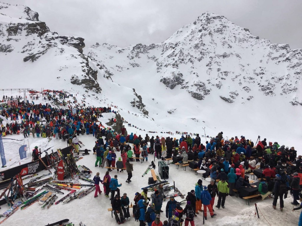 Bec des Rosses from top of Jumbo Telecabine, Verbier