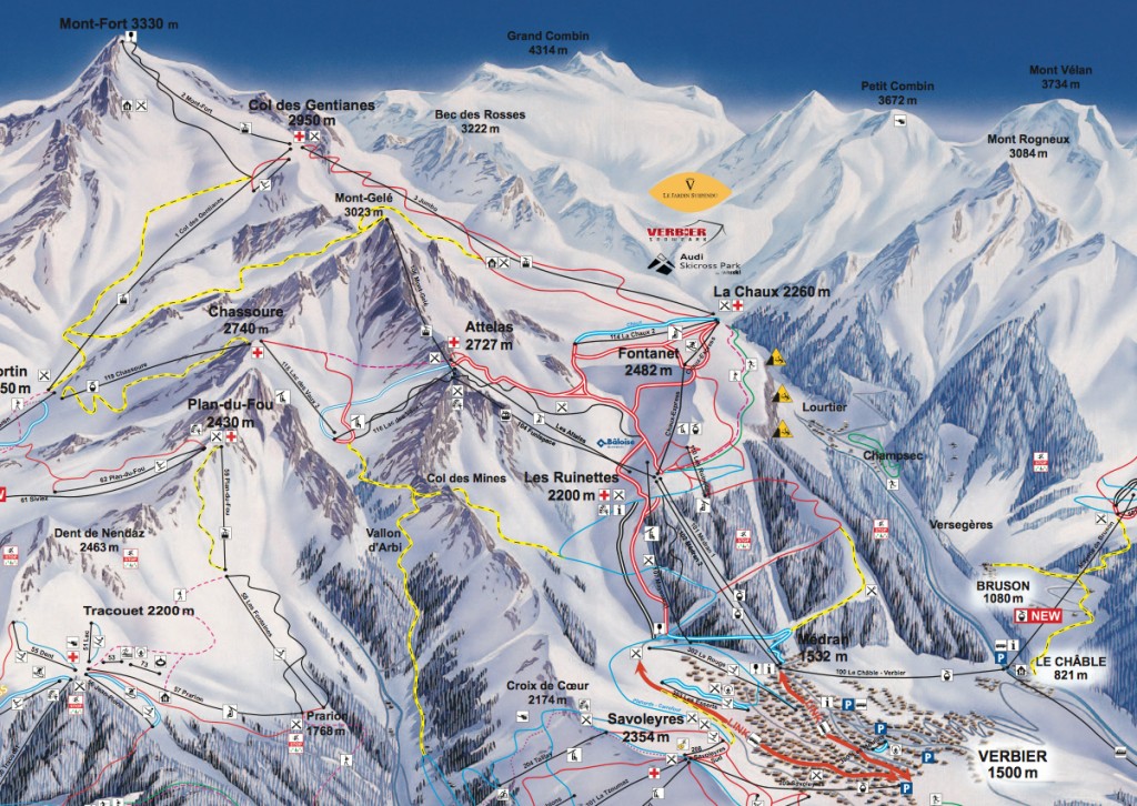 Verbier Piste Map