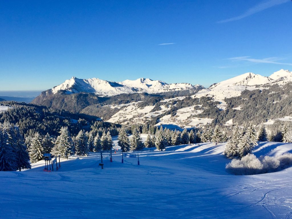 The snow's back in Les Gets today.