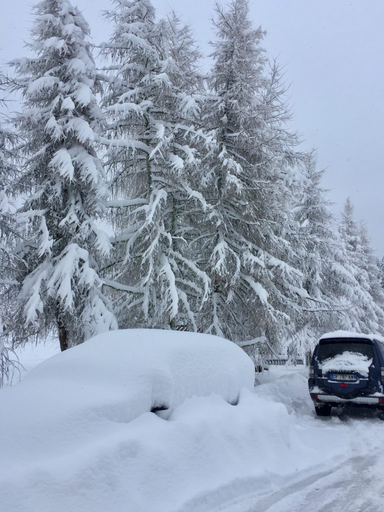 Deep snow in Les Gets