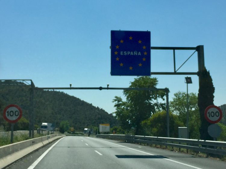 Crossing over the Spanish border, heading towards Roses and Sant Celoni.