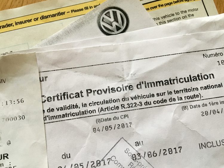 Carte Grise paperwork - Registering your vehicle in France