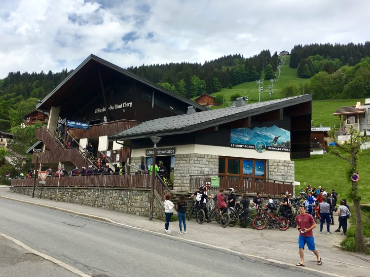 Queue for Mont Chéry lift on opening day in les gets - summer 2018!