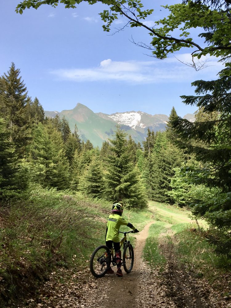 Up-Stix Iz on the biking trails, Les Gets 2018
