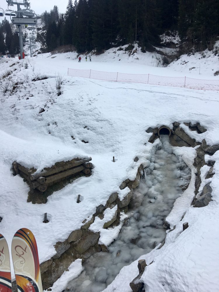 Châtel River Gap in January. Up-Stix Images.