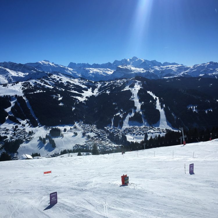 Mont Blanc from the Grande Ourse Lift on Mont Chery, Les Gets. Up-Stix